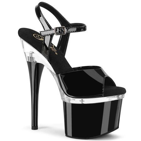 Zapatilla Pleaser Esteem Negra con transparencia