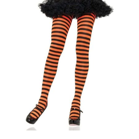 Pantimedias  de Rayas  Naranja/Negro