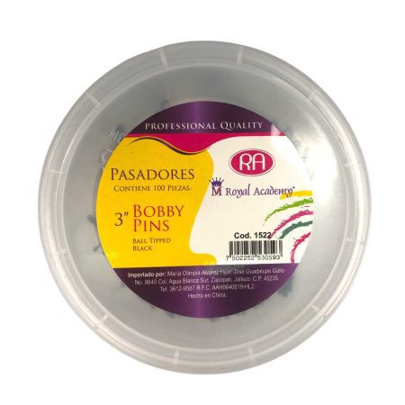 Pasador Negro 3" con 100pzs - ROYAL ACADEMY