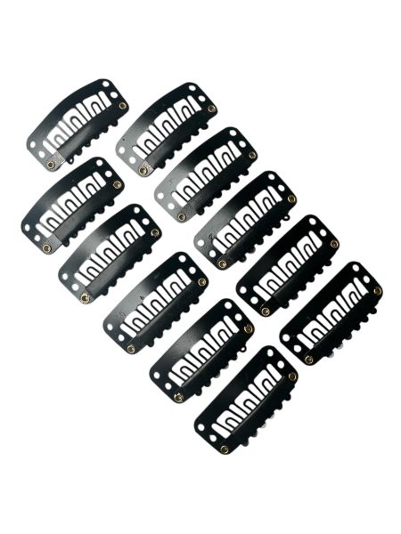 Broche para Extension Negro Grande