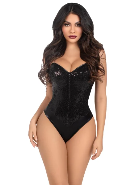 Sexy Body de Lentejuelas Negro para Mujer.