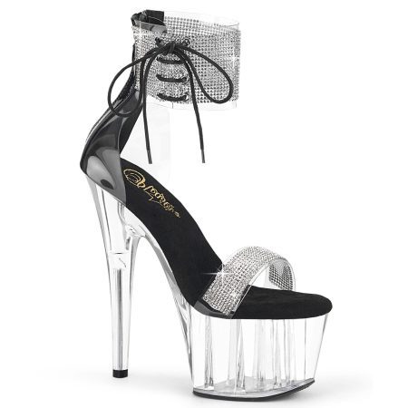 Zapatilla Pleaser Adore Transparente con Pulsera Brillantes