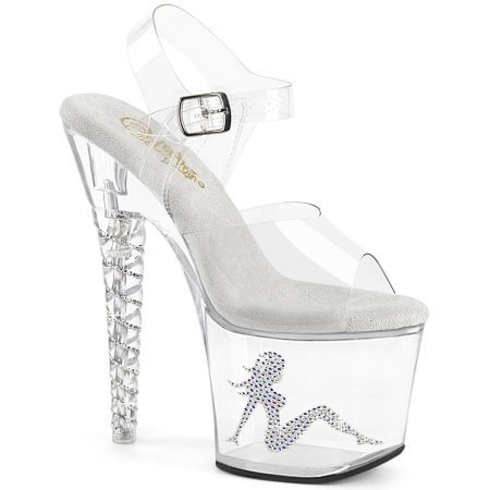 Zapatilla Pleaser Unicornio Transparente Brillos - Imagen 1